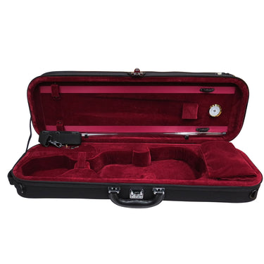 Estuche K. Hoffman KHES003 Conservatorio Para Violin 4/4 Negro Interior Vino